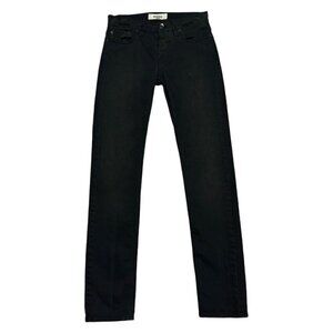 MOSCHINO Jeans Black Luxury Designer Slim Skinny Womens Denim Jeans Size 28"